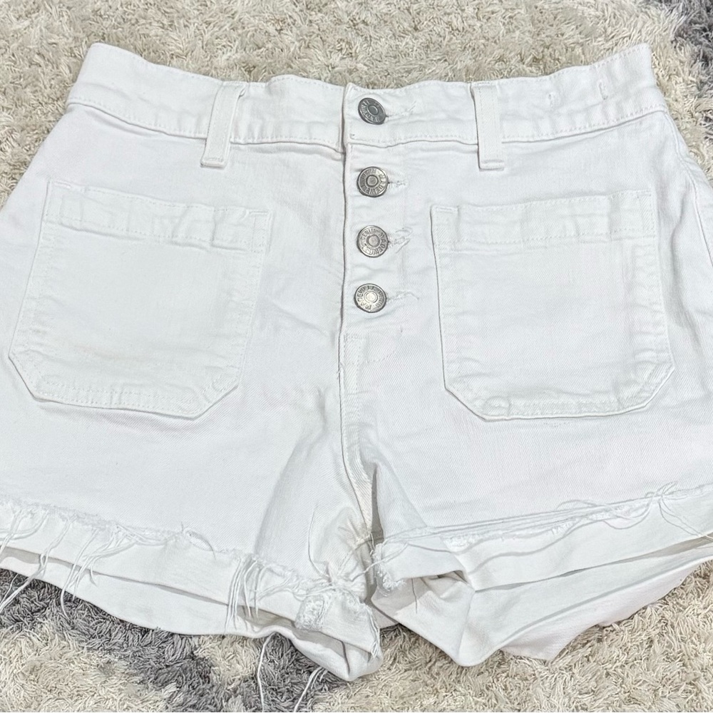 Madewell White Denim Shorts